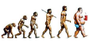 The Evolution of Human: "from caveman to fatman"